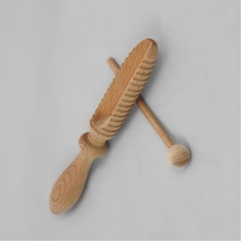 A photo of the seed chute and the wand