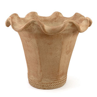 scalloped edge planter pot Hidden Lake Garden Home Chantecler French Terracotta Planter