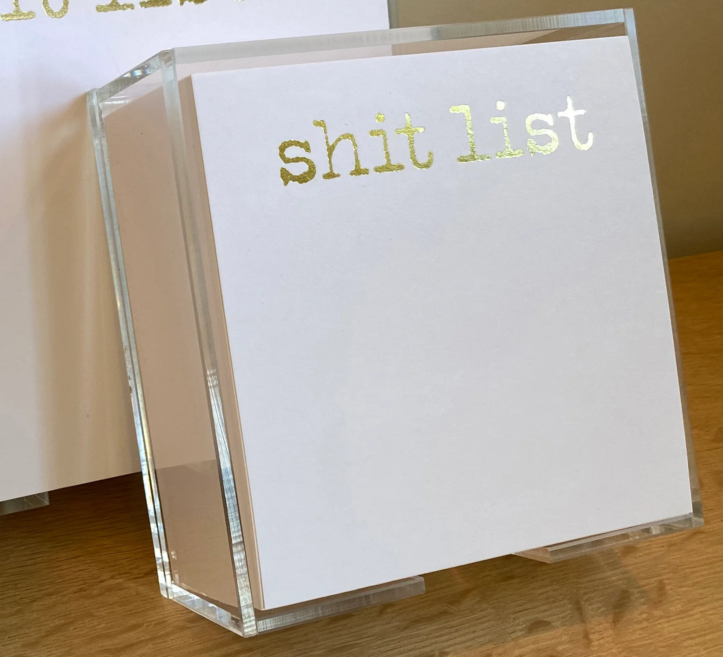Gold Foil Shit List Pad Luxury Stationery Paper