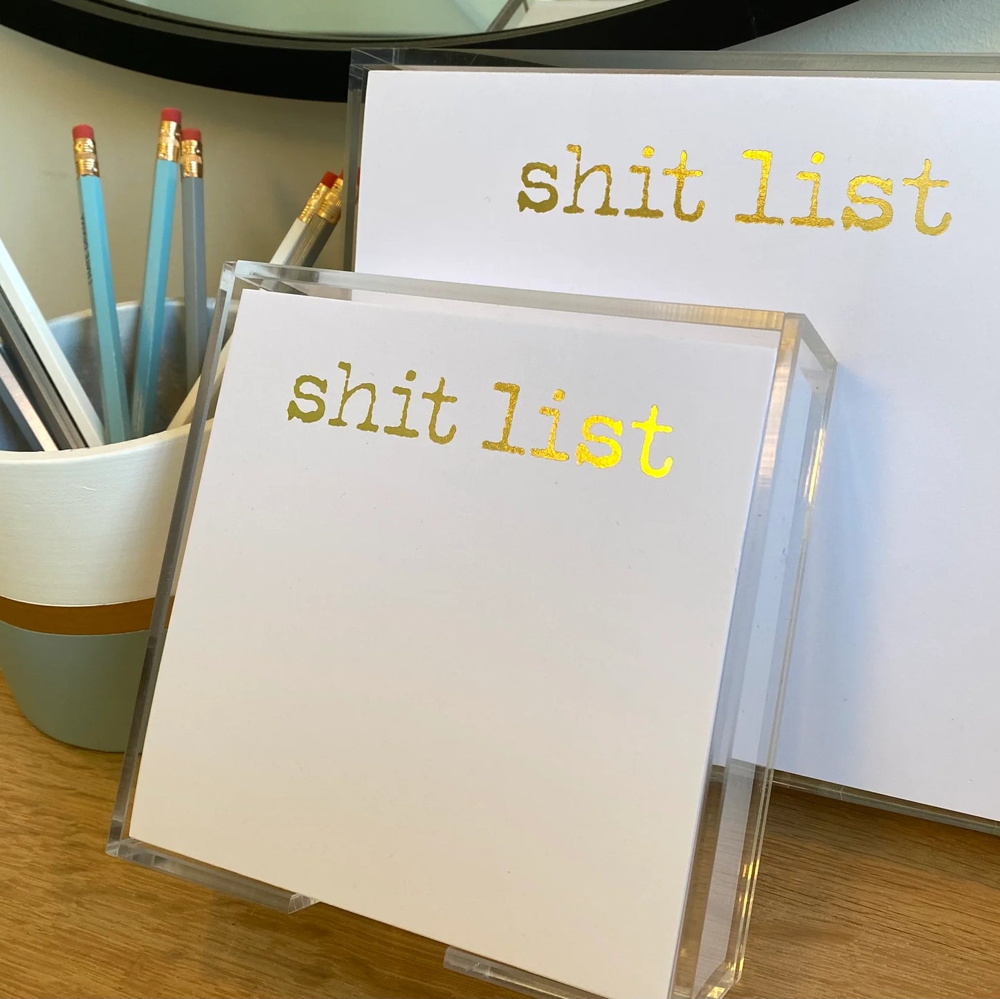 Gold Foil Shit List Pad Luxury Stationery Paper