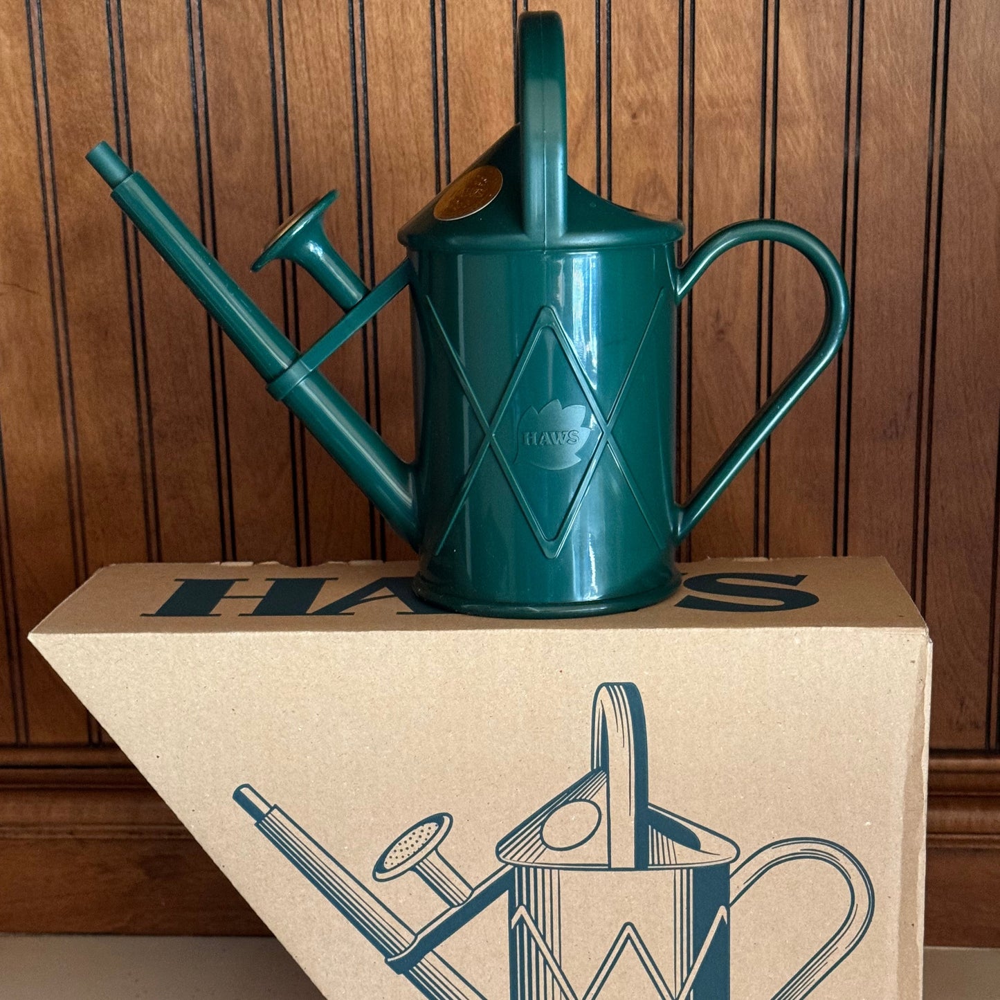 Haws Bartley Burbler Watering Can - Two British Green - Hidden Lake Garden Home