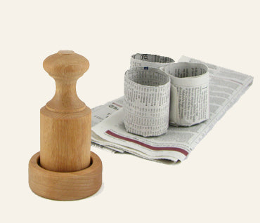 Showing the results of using the Paper Pot Press