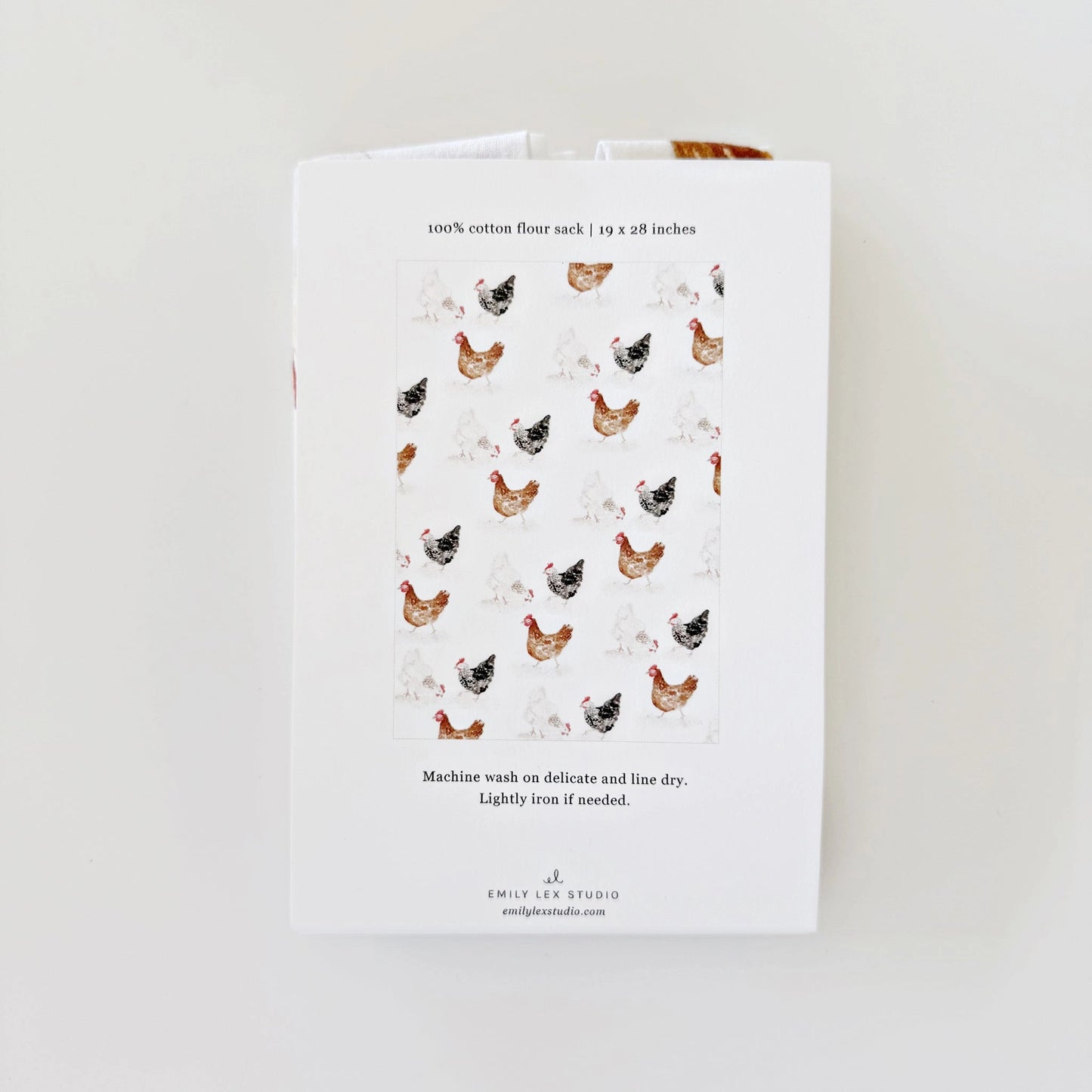 Emily Lex Chicken Tea Towel - Hidden Lake Garden Home