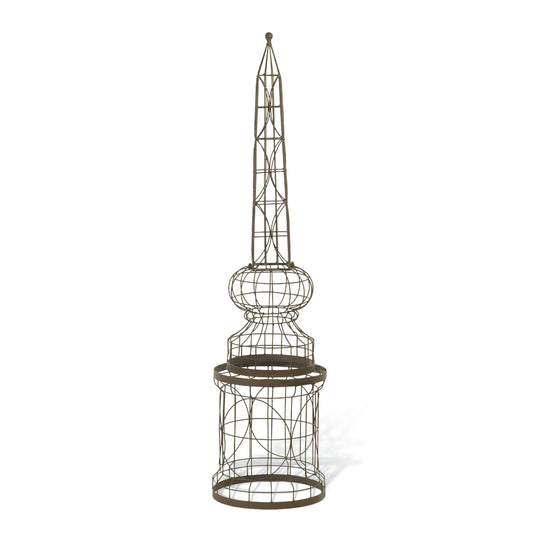 Round Metal Garden Trellis  37 Inches Tall