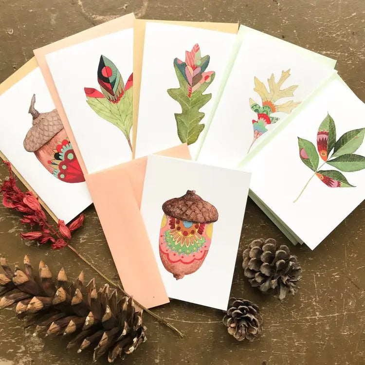 All of the cards are laid out in a fan to show each of the deisgns.