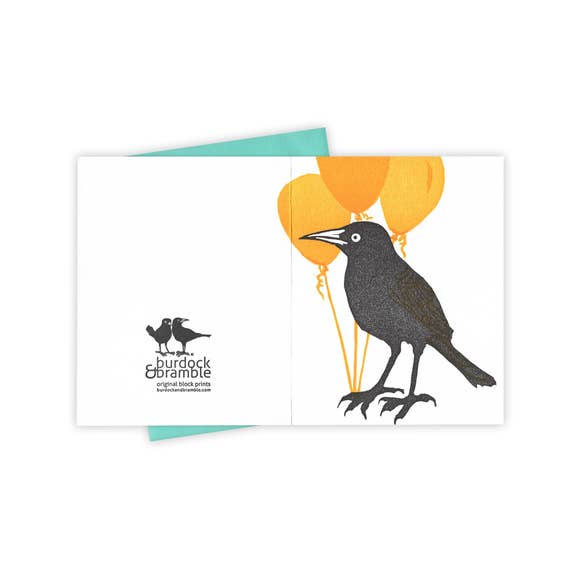 The Bunch of Balloons Grackle Card - Hidden Lake Garden Home