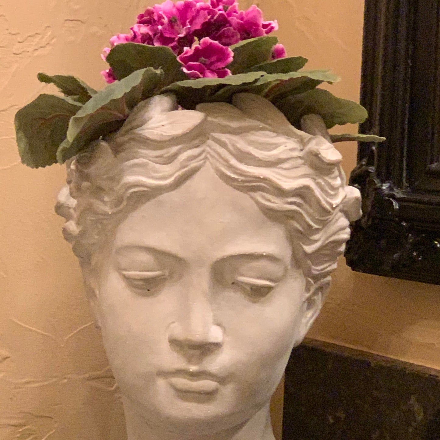 Primavera -Cement Primavera Visage Head Planter - Hidden Lake Garden Home