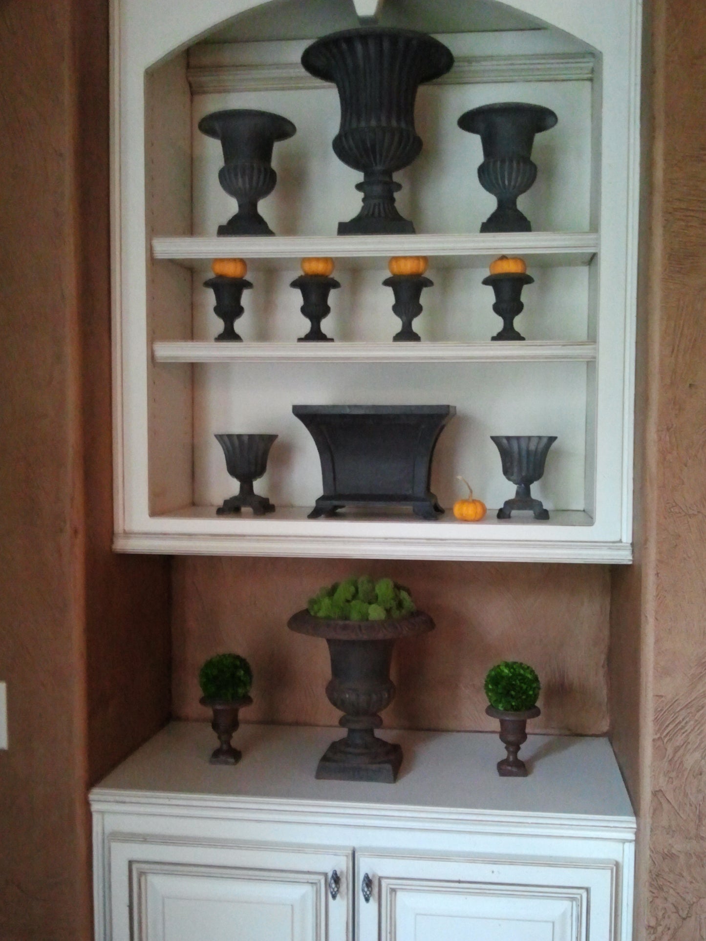 Small Fluted Iron Urn - Hidden Lake Garden Home