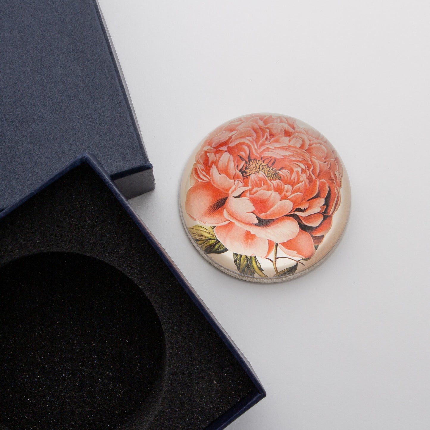 Peony - Crystal Dome Decoupaged Paperweight
