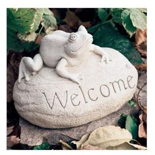 Showing the Frog Welcome rock