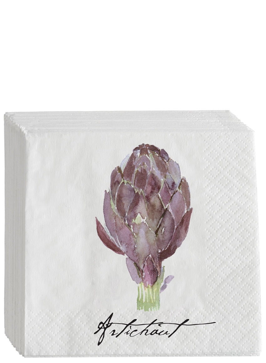 Artichoke Cocktail Napkins - Hidden Lake Garden Home