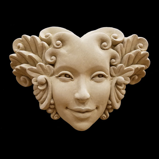 Flora botanical face plaque by Carruth Studios