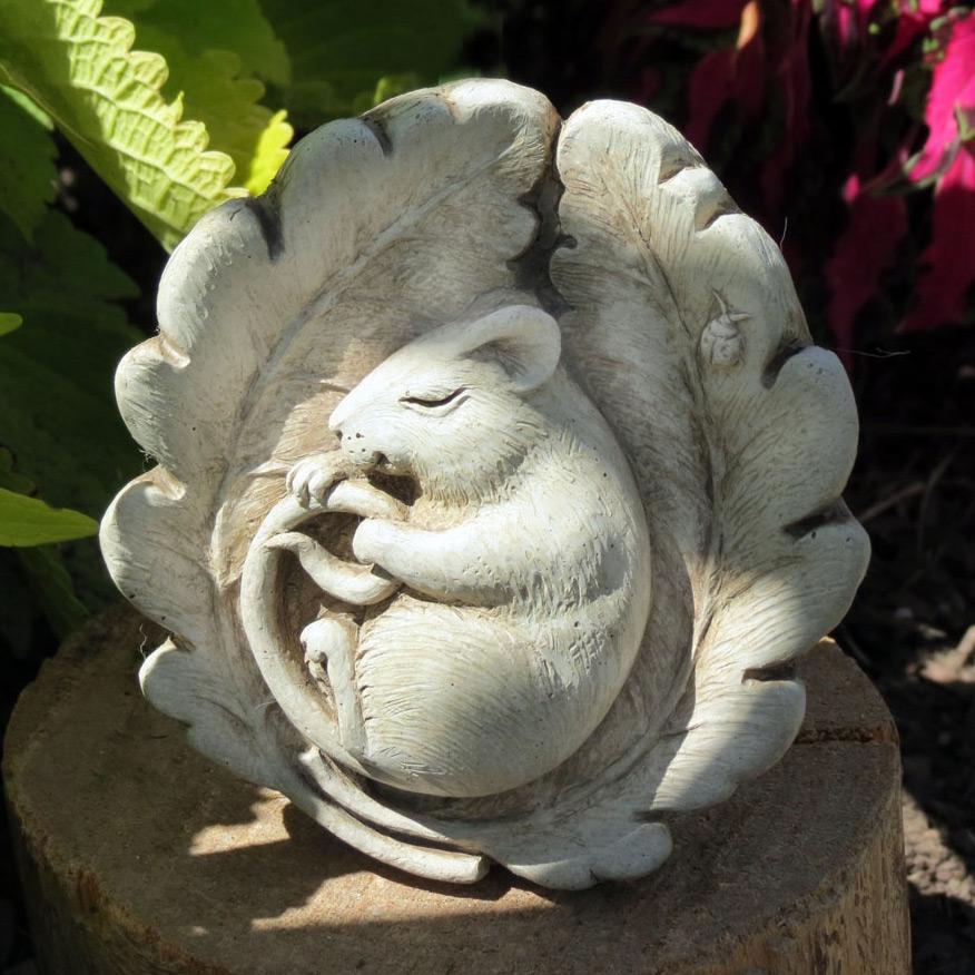 Napping mouse out in the garden.