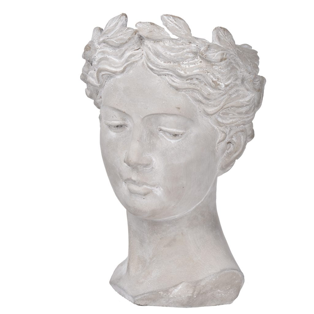 Primavera -Cement Primavera Visage Head Planter - Hidden Lake Garden Home