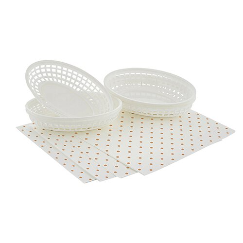 Basket Liners -Tan Polka Dot