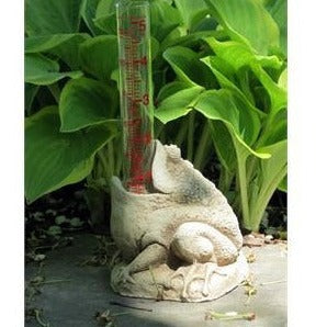 Garden Rain Gauge & Thermometer