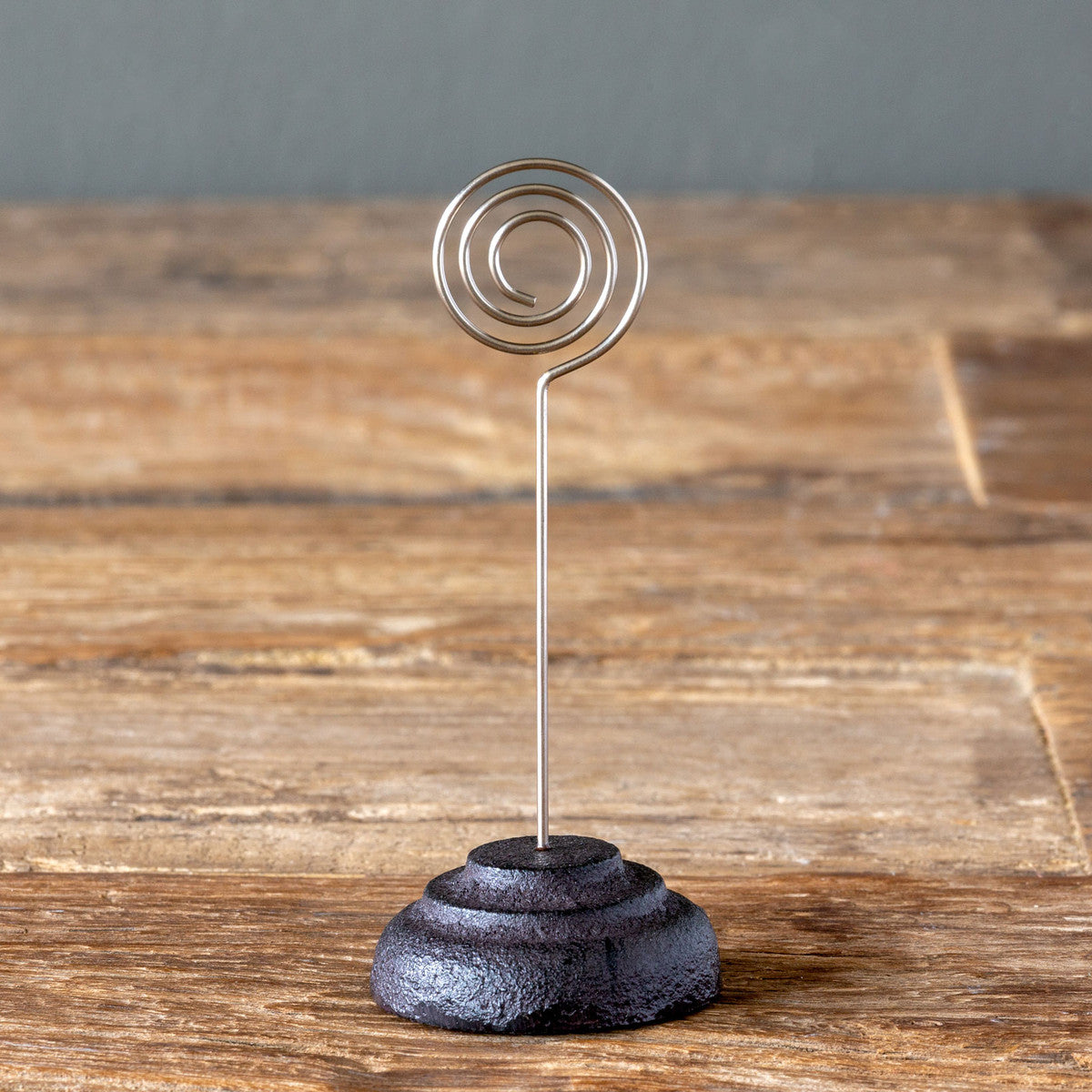 Note or Photo Holder with Cast Iron Base - Hidden Lake Garden Home