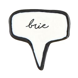Ceramic Cheese Markers In Black And White - Hidden Lake Garden Home