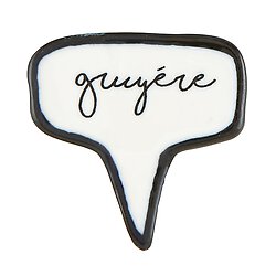 Ceramic Cheese Markers In Black And White - Hidden Lake Garden Home