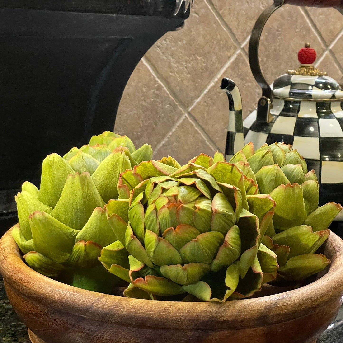 Faux Artichokes - Green and Large - Hidden Lake Garden Home