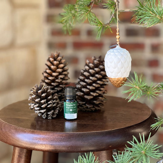 Pine Cone Ceramic Diffuser Ornament - Hidden Lake Garden Home
