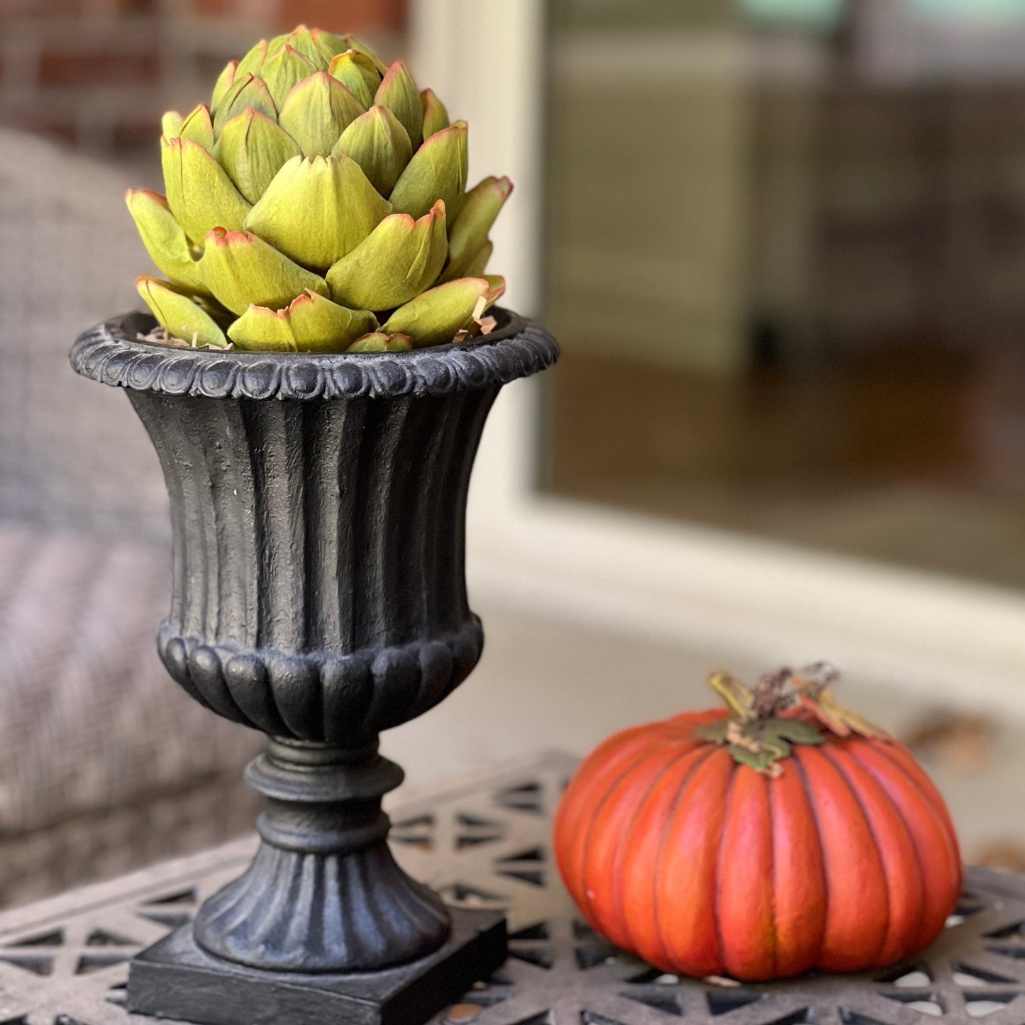 Faux Green Artichoke Extra Large - Hidden Lake Garden Home