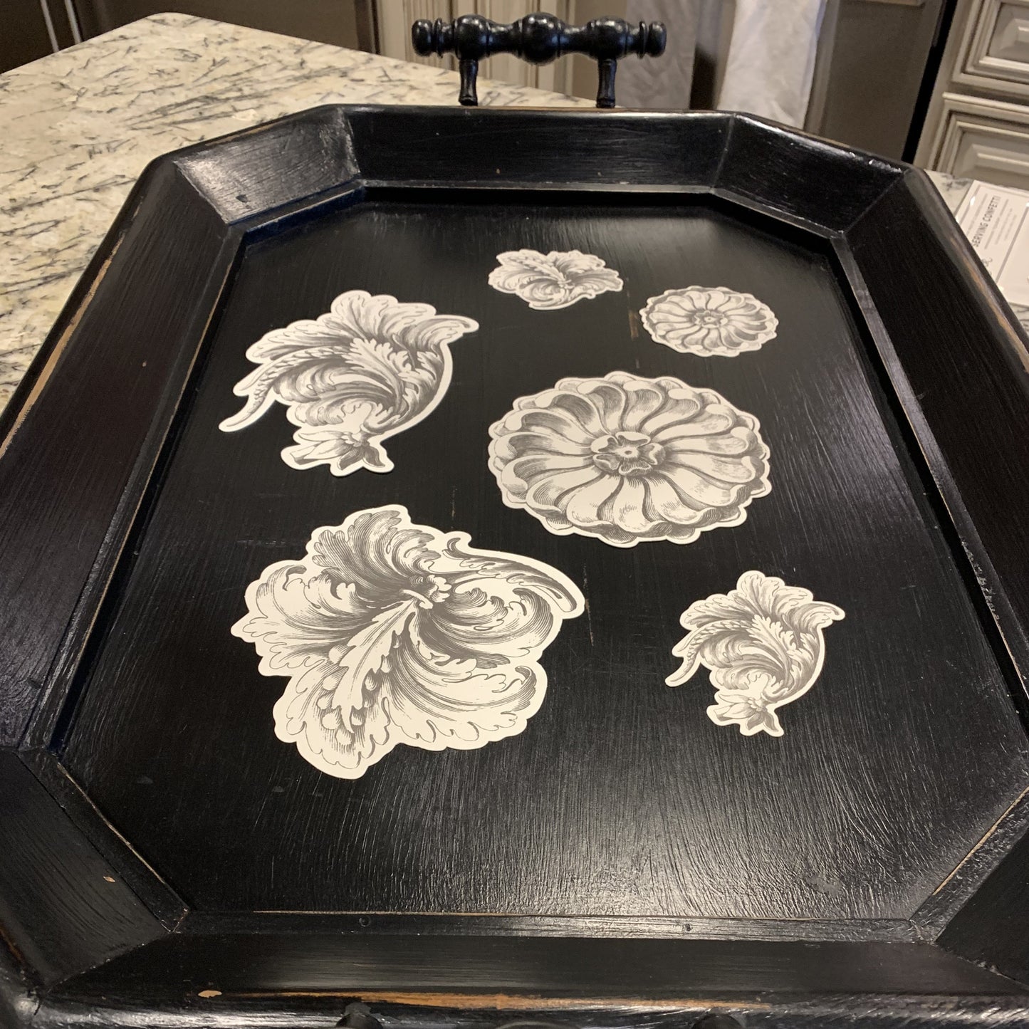 Setting up a food try using the food serving paper colleciton