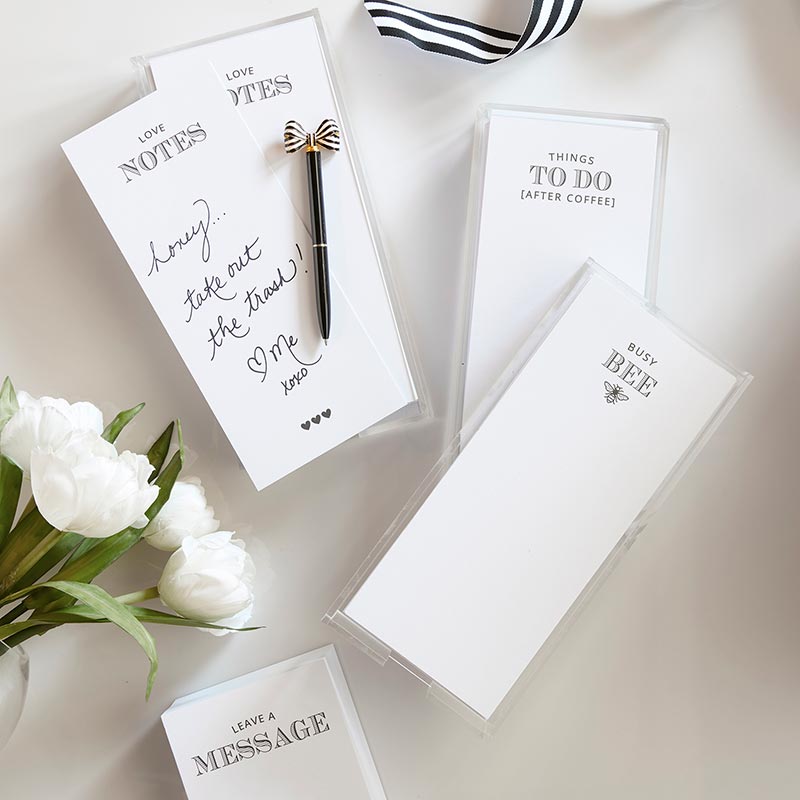 Busy Bee Note Paper with Acrylic Holder
