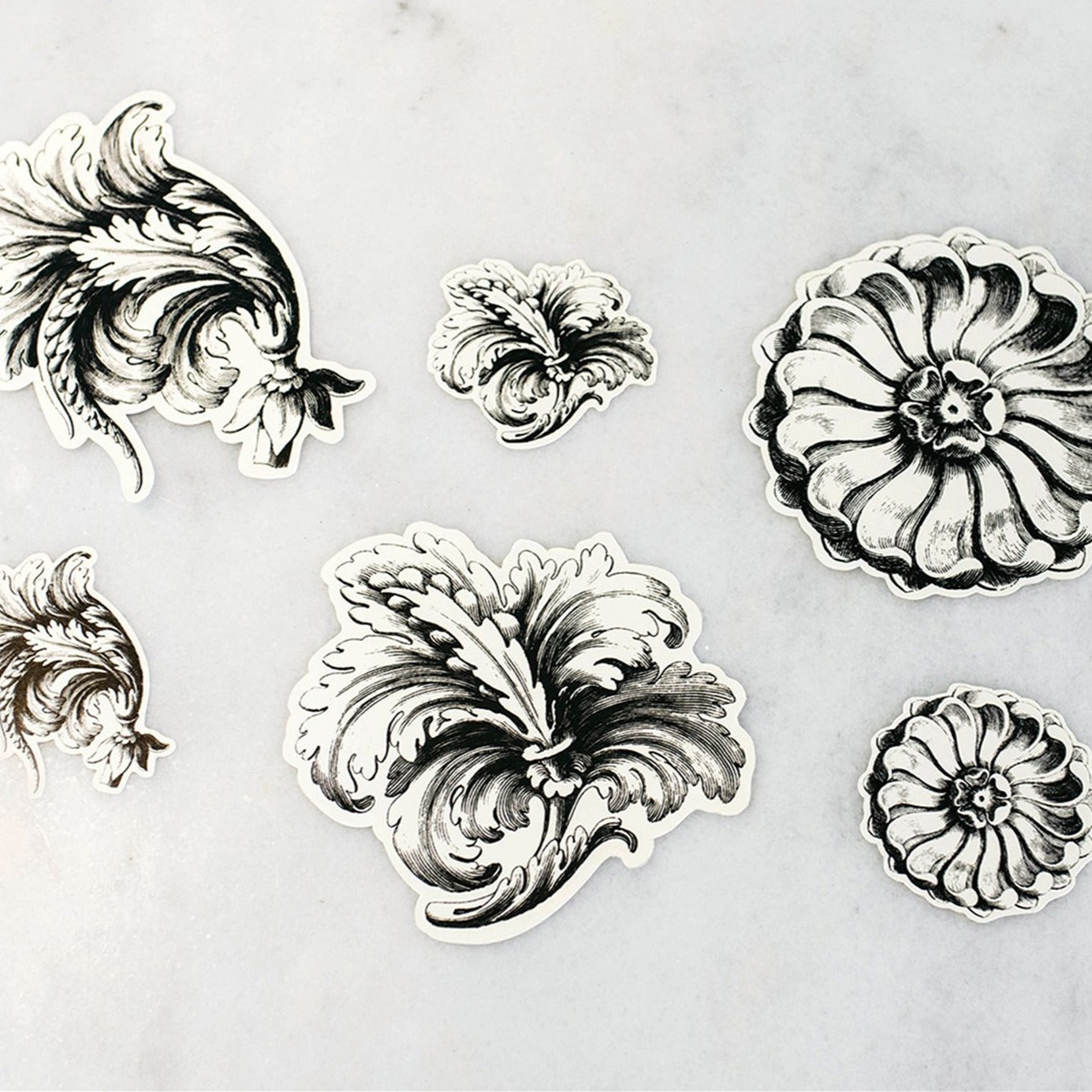 Showing all of the patterns of the Flourish serving papersp