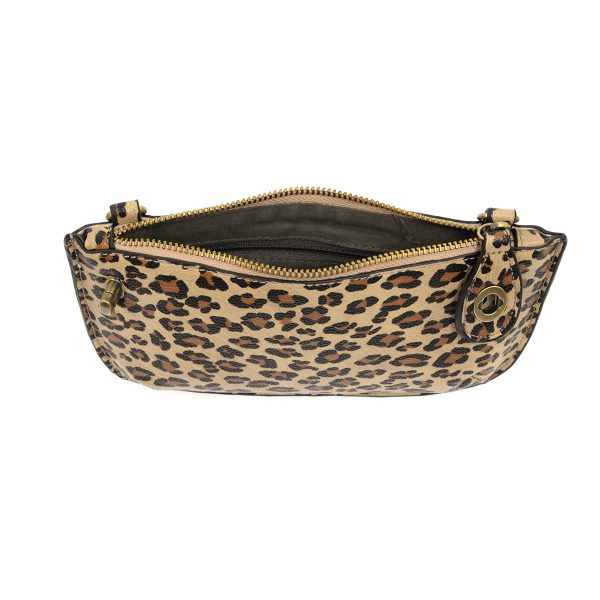 Leopard Crossbody Wristlet Clutch