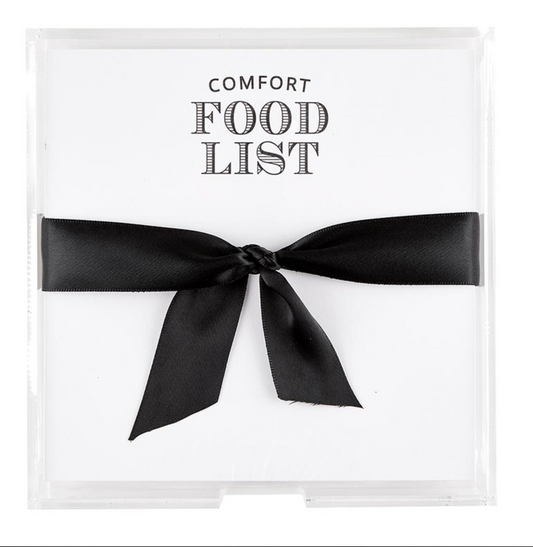 Comfort Food List  - Note Paper Stationery - Hidden Lake Garden Home