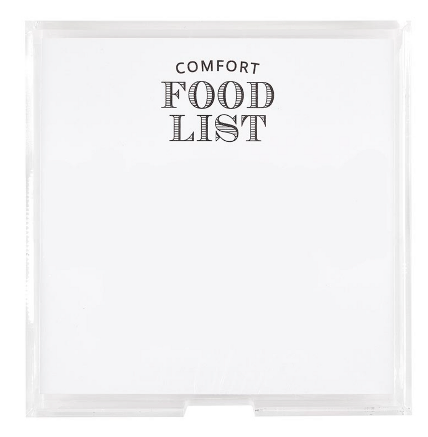 Comfort Food List - Note Paper Stationery - Hidden Lake Garden Home
