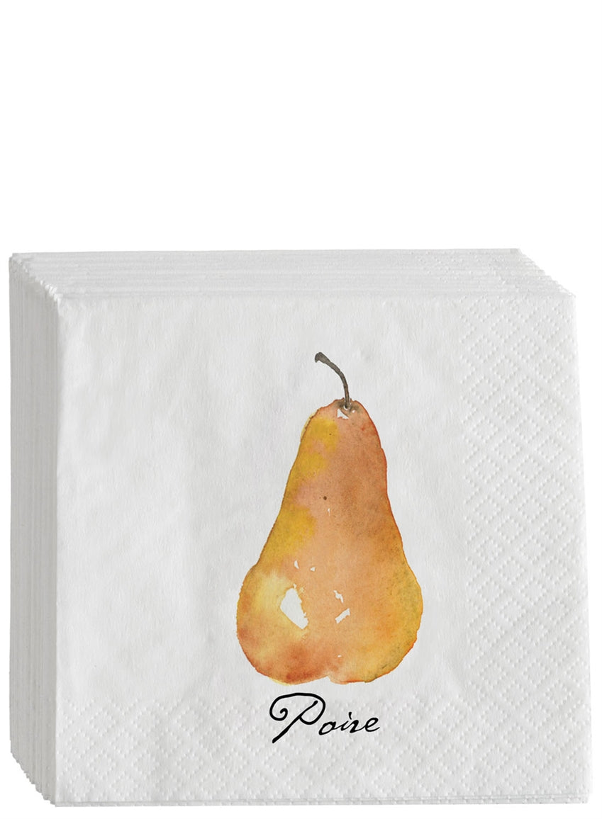 Yellow Pear Cocktail Napkins)