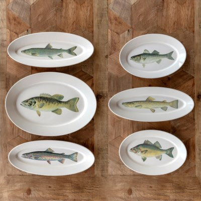 Trout Fish Platter Elongated - Hidden Lake Garden Home