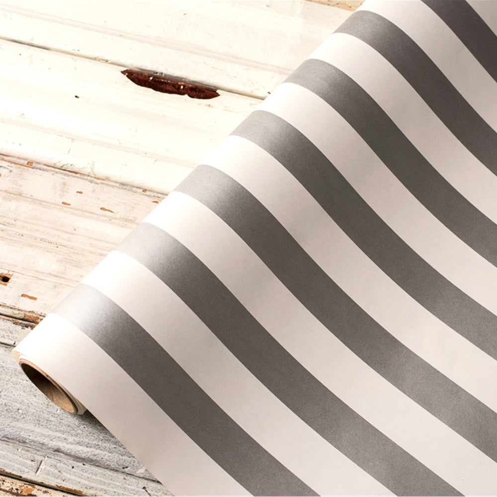 Silver Classic Stripe Table Runner