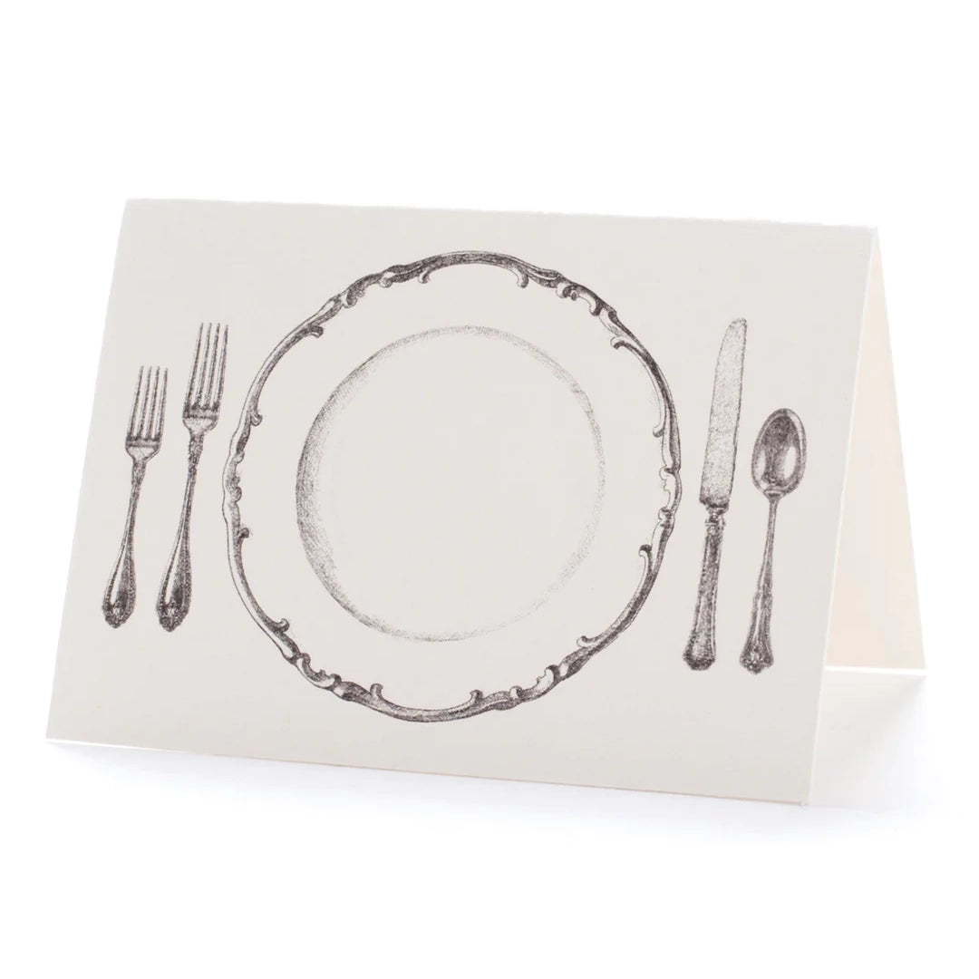The picture of the place card shows how it is tented and displayed on the table.