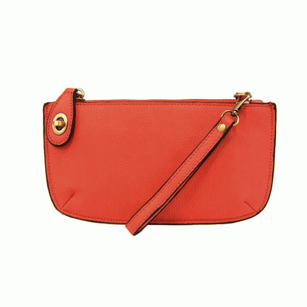 Flame Red Mini Crossbody Wristlet Clutch - Hidden Lake Garden Home