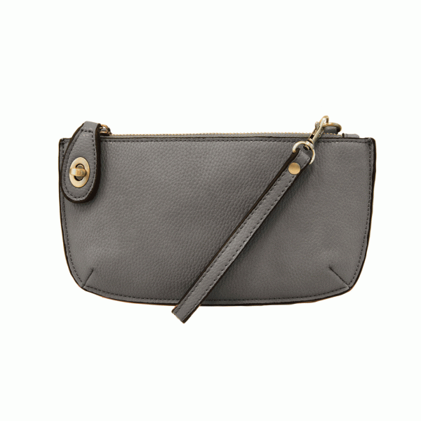 Charcoal Mini Crossbody Wristlet Clutch