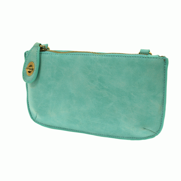 Light Turquoise Crossbody Wristlet Clutch - Hidden Lake Garden Home