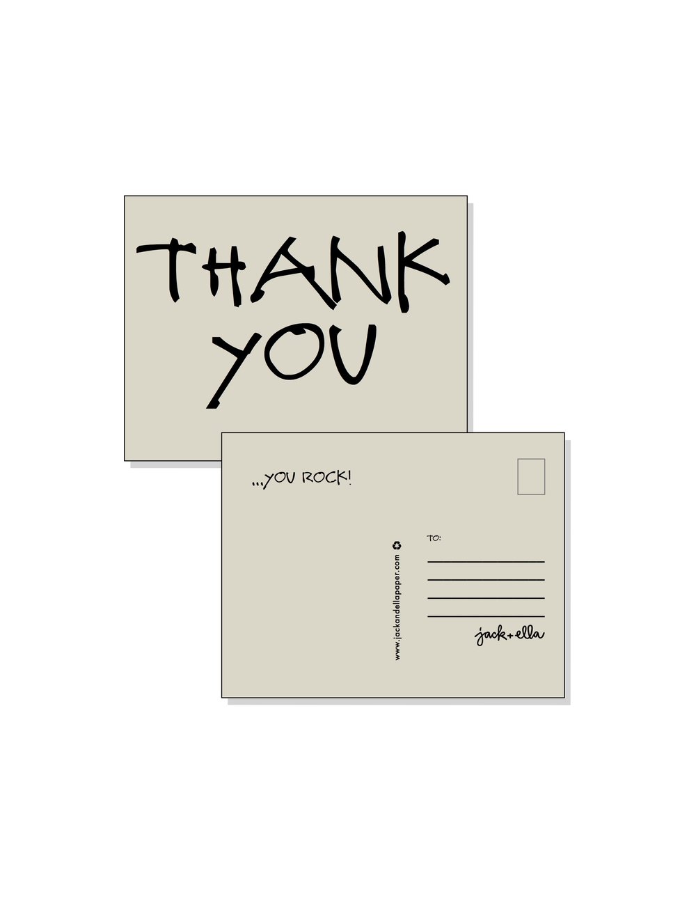 Thank You Postcards - Hidden Lake Garden Home