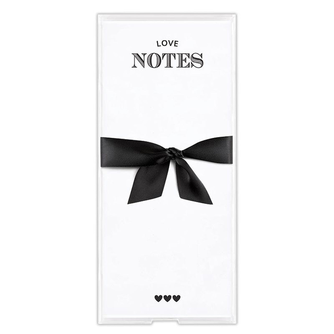 Rectangle note pad with message of Love Notes