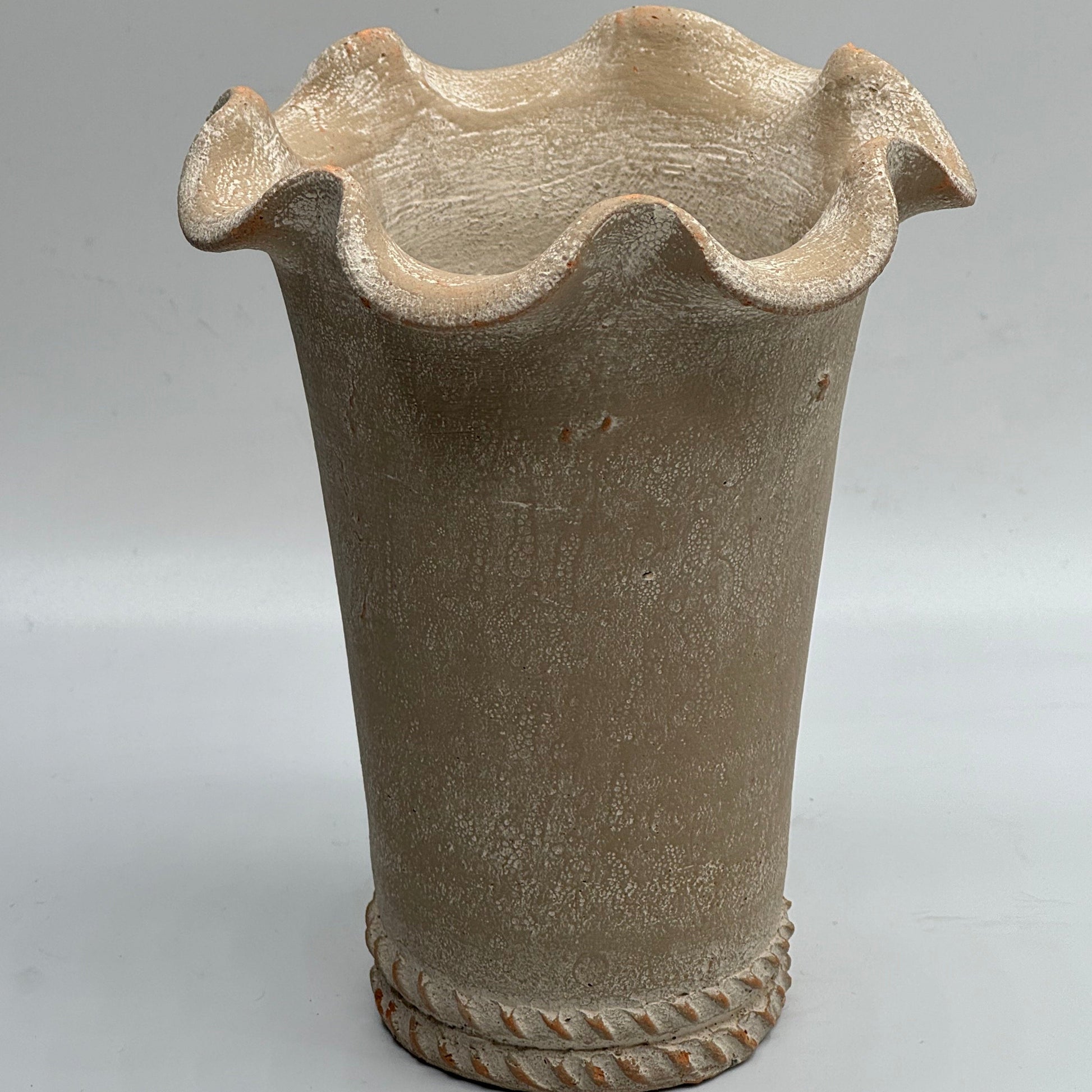 Tall herb pot in taupe. The Chantecler