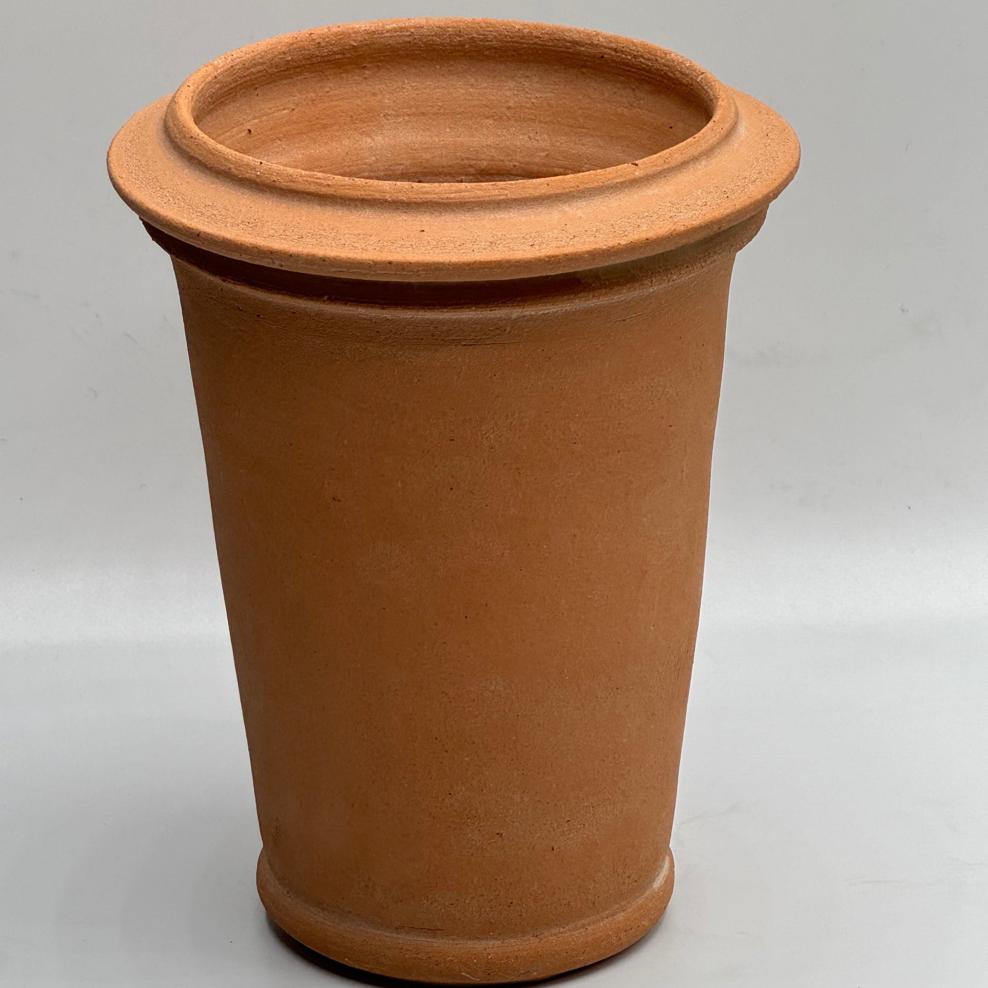 New tall herb pot in natural. The rolled rim herb pot