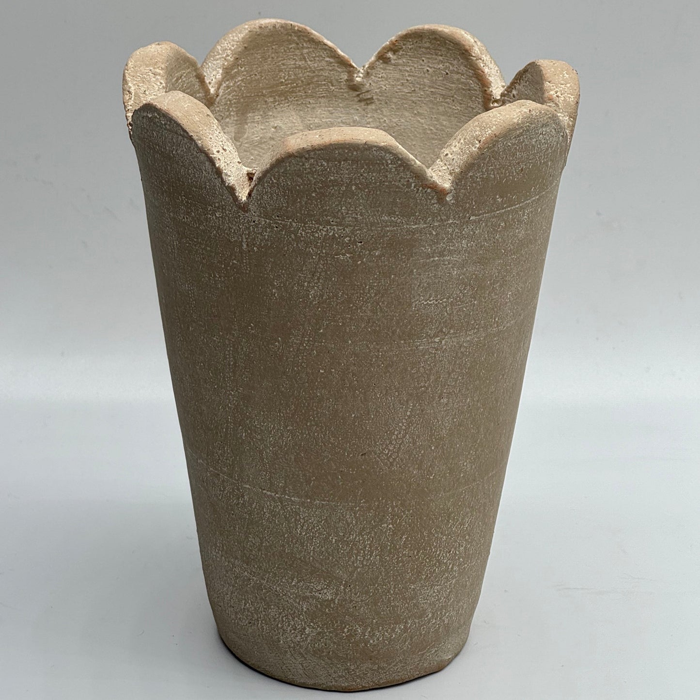 Tall herb pot in taupe. The Surrey