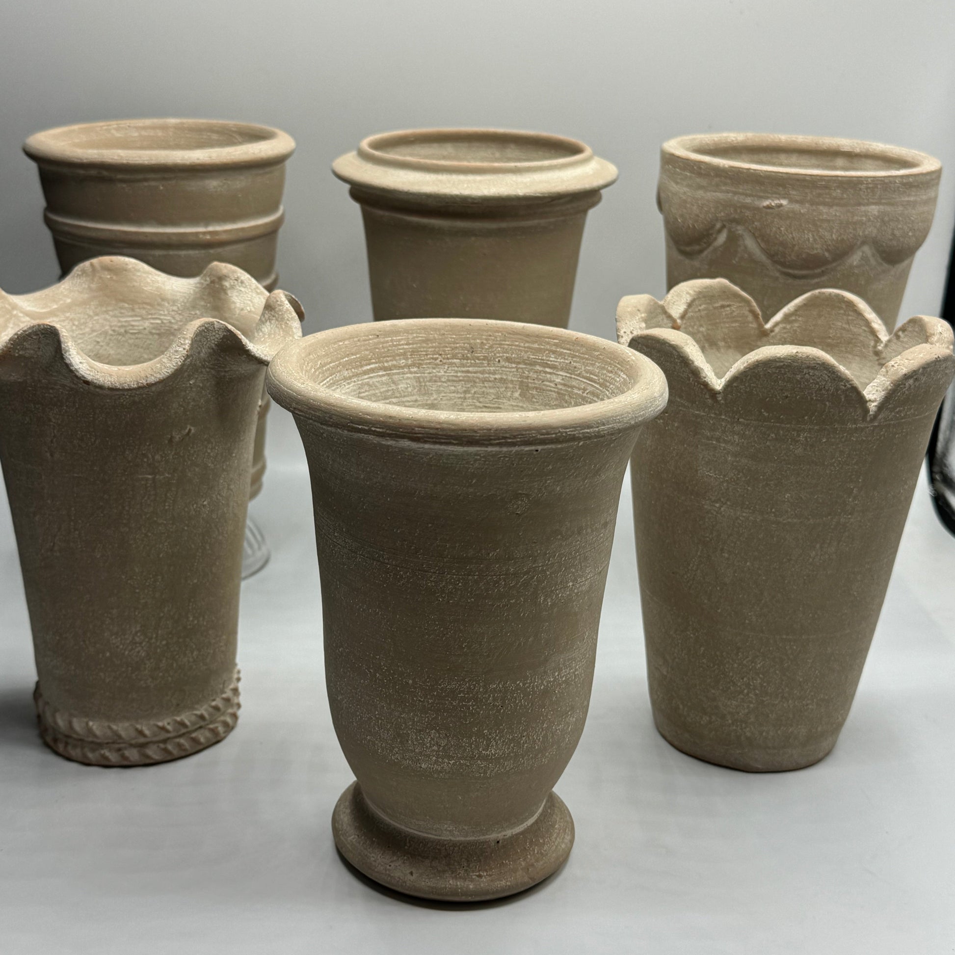 New Tall Herb Pots in Taupe and 6 different styles