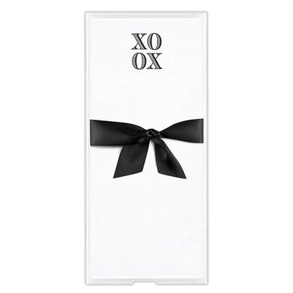 Rectangle note pad with message of XOXO