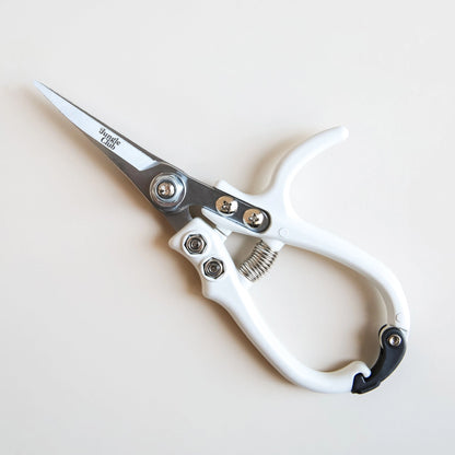 Showing the pruning shears in the closed and locked position.