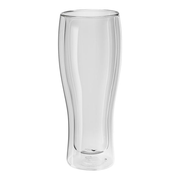 An image of the Zwilling Sorrento Double Walled  14 oz Beer Glass. It is empty showing the double walled construction