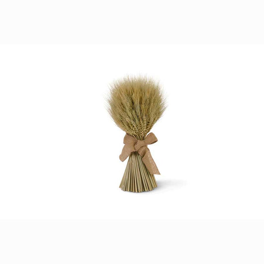 14 x 6 inch Wheat bundle tied with a burlap bow.