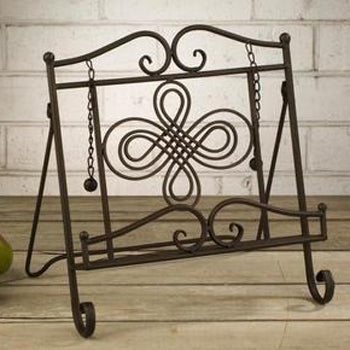 The Swirl Accented Cookbook Stand
